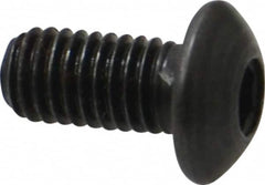 Holo-Krome - M5x0.80 Metric Coarse Hex Socket Drive, Button Screw - Grade 12.9 Alloy Steel, Black Oxide Finish, Fully Threaded, 10mm Length Under Head - Americas Industrial Supply