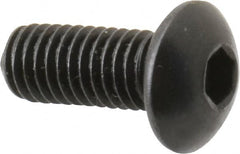 Holo-Krome - M5x0.80 Metric Coarse Hex Socket Drive, Button Screw - Grade 12.9 Alloy Steel, Black Oxide Finish, Fully Threaded, 12mm Length Under Head - Americas Industrial Supply