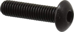 Holo-Krome - M5x0.80 Metric Coarse Hex Socket Drive, Button Screw - Grade 12.9 Alloy Steel, Black Oxide Finish, Fully Threaded, 20mm Length Under Head - Americas Industrial Supply
