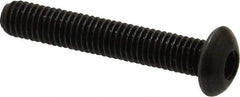 Holo-Krome - M5x0.80 Metric Coarse Hex Socket Drive, Button Screw - Grade 12.9 Alloy Steel, Black Oxide Finish, Fully Threaded, 30mm Length Under Head - Americas Industrial Supply