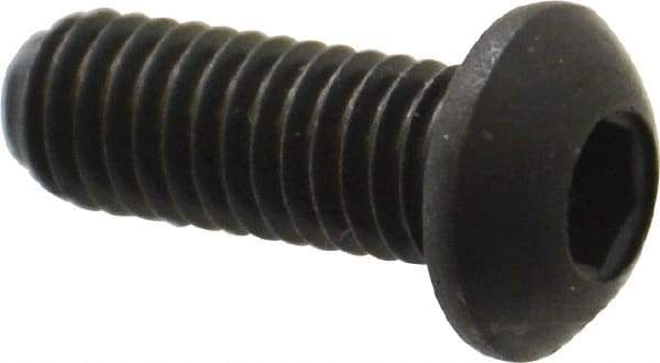 Holo-Krome - M6x1.00 Metric Coarse Hex Socket Drive, Button Screw - Grade 12.9 Alloy Steel, Black Oxide Finish, Fully Threaded, 16mm Length Under Head - Americas Industrial Supply