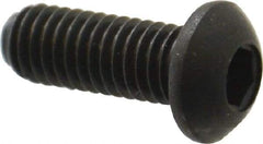 Holo-Krome - M6x1.00 Metric Coarse Hex Socket Drive, Button Screw - Grade 12.9 Alloy Steel, Black Oxide Finish, Fully Threaded, 16mm Length Under Head - Americas Industrial Supply