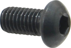 Holo-Krome - M8x1.25 Metric Coarse Hex Socket Drive, Button Screw - Grade 12.9 Alloy Steel, Black Oxide Finish, Fully Threaded, 16mm Length Under Head - Americas Industrial Supply