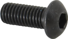 Holo-Krome - M8x1.25 Metric Coarse Hex Socket Drive, Button Screw - Grade 12.9 Alloy Steel, Black Oxide Finish, Fully Threaded, 20mm Length Under Head - Americas Industrial Supply