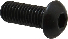 Holo-Krome - M10x1.50 Metric Coarse Hex Socket Drive, Button Screw - Grade 12.9 Alloy Steel, Black Oxide Finish, Fully Threaded, 25mm Length Under Head - Americas Industrial Supply