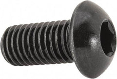 Holo-Krome - M12x1.75 Metric Coarse Hex Socket Drive, Button Screw - Grade 12.9 Alloy Steel, Black Oxide Finish, Fully Threaded, 25mm Length Under Head - Americas Industrial Supply