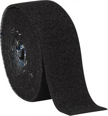 VELCRO Brand - 2" Wide x 5 Yd Long Adhesive Backed Loop Roll - Continuous Roll, Black - Americas Industrial Supply