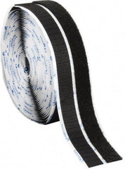 VELCRO Brand - 3/4" Wide x 10 Yd Long Adhesive Backed Hook & Loop Roll - Continuous Roll, Black - Americas Industrial Supply