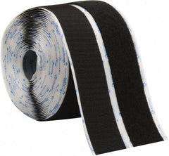 VELCRO Brand - 2" Wide x 10 Yd Long Adhesive Backed Hook & Loop Roll - Continuous Roll, Black - Americas Industrial Supply