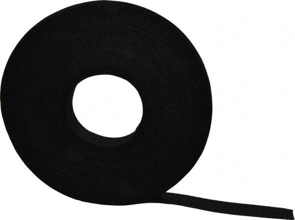 VELCRO Brand - 1" Wide x 25 Yd Long Self Fastening Tie/Strap Hook & Loop Roll - Continuous Roll, Black - Americas Industrial Supply