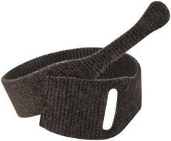 VELCRO Brand - 10 Piece 1" Wide x 8" Piece Length, Self Fastening Tie/Strap Hook & Loop Strap - Perforated/Pieces Roll, Black - Americas Industrial Supply