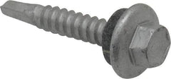 Elco - #12-14, Hex Washer Head, Hex Drive, 1-1/4" Length Under Head, #2 Point, Self Drilling Screw - Steel - Americas Industrial Supply