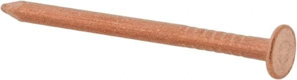 Made in USA - 3D, 14 Gauge, 1-1/4" OAL Common Nails - Smooth Shank, Copper - Americas Industrial Supply