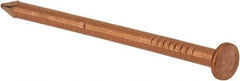 Made in USA - 6D, 11 Gauge, 2" OAL Common Nails - Smooth Shank, Copper - Americas Industrial Supply