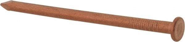 Made in USA - 8D, 10 Gauge, 2-1/2" OAL Common Nails - Smooth Shank, Copper - Americas Industrial Supply