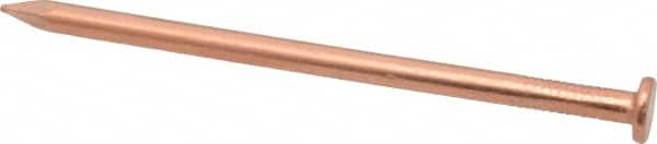 Made in USA - 20D, 6 Gauge, 4" OAL Common Nails - Smooth Shank, Copper - Americas Industrial Supply