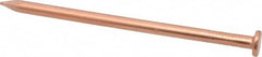 Made in USA - 20D, 6 Gauge, 4" OAL Common Nails - Smooth Shank, Copper - Americas Industrial Supply