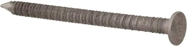 Made in USA - 4D, 12 Gauge, 1-1/2" OAL Common Nails - Ring Shank, 18-8 Stainless Steel - Americas Industrial Supply