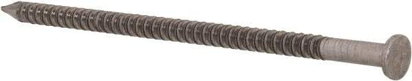 Made in USA - 12D, 9 Gauge, 3-1/4" OAL Common Nails - Ring Shank, T304 Stainless Steel - Americas Industrial Supply