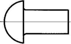 RivetKing - 1/4" Body Diam, Round Uncoated Stainless Steel Solid Rivet - 1" Length Under Head, Grade 18-8 - Americas Industrial Supply