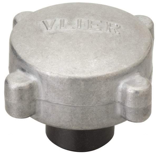 Vlier - 1/2-13 Aluminum Thumb Screw - 2" Head Diam x 13/16" Head Height - Americas Industrial Supply
