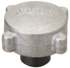 Vlier - 1/2-13 Aluminum Thumb Screw - 2" Head Diam x 13/16" Head Height - Americas Industrial Supply