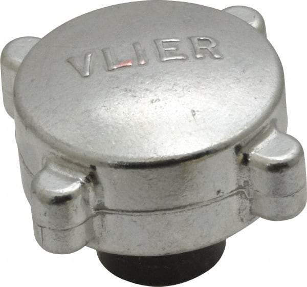 Vlier - 3/8-16 Aluminum Thumb Screw - 2" Head Diam x 13/16" Head Height - Americas Industrial Supply