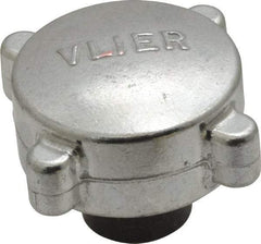 Vlier - 3/8-16 Aluminum Thumb Screw - 2" Head Diam x 13/16" Head Height - Americas Industrial Supply