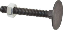 Value Collection - 1/4-20, 2" OAL, 31/32" Head Diam, Steel Elevator Bolt - Uncoated, Flat Head, UNC Thread, Grade 2 - Americas Industrial Supply