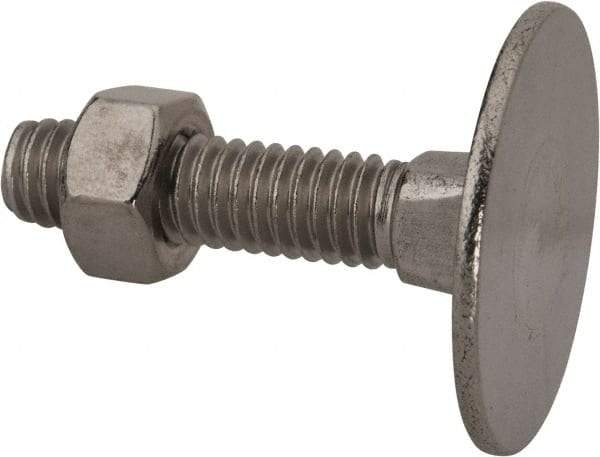 Value Collection - 5/16-18, 2-1/4" OAL, 1-3/16" Head Diam, Steel Elevator Bolt - Uncoated, Flat Head, UNC Thread, Grade 2 - Americas Industrial Supply