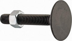 Value Collection - 3/8-16, 2-1/2" OAL, 1-5/16" Head Diam, Steel Elevator Bolt - Uncoated, Flat Head, UNC Thread, Grade 2 - Americas Industrial Supply