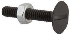 Value Collection - 1/4-20, 1-1/2" Overall Length, 23/32" Head Diam, Steel Elevator Bolt - Uncoated, Ribbed Head, UNC Thread, Grade 2 - Americas Industrial Supply