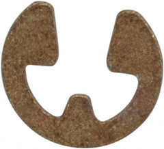 Rotor Clip - 0.052" Groove Diam, 1/16" Shaft Diam, Zinc Yellow Dichromate Steel, E Style External Retaining Rings - 0.012" Groove Width, 0.005" Groove Depth, 0.01" Ring Thickness, Grade 1060-1090 - Americas Industrial Supply