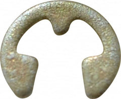Rotor Clip - 0.074" Groove Diam, 3/32" Shaft Diam, Zinc Yellow Dichromate Steel, E Style External Retaining Rings - 0.02" Groove Width, 0.01" Groove Depth, 0.015" Ring Thickness, Grade 1060-1090 - Americas Industrial Supply