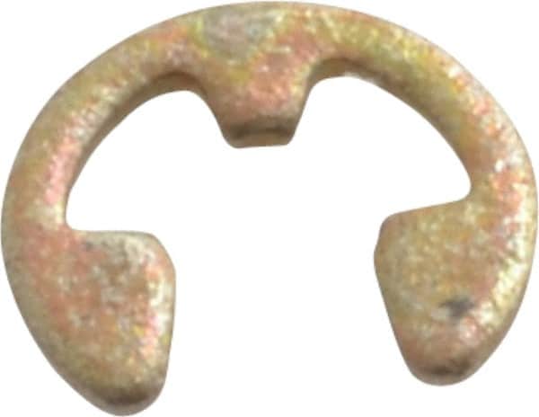 Rotor Clip - 0.116" Groove Diam, 5/32" Shaft Diam, Zinc Yellow Dichromate Steel, E Style External Retaining Rings - 0.029" Groove Width, 0.02" Groove Depth, 0.025" Ring Thickness, Grade 1060-1090 - Americas Industrial Supply