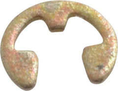 Rotor Clip - 0.116" Groove Diam, 5/32" Shaft Diam, Zinc Yellow Dichromate Steel, E Style External Retaining Rings - 0.029" Groove Width, 0.02" Groove Depth, 0.025" Ring Thickness, Grade 1060-1090 - Americas Industrial Supply