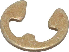 Rotor Clip - 0.127" Groove Diam, 11/64" Shaft Diam, Zinc Yellow Dichromate Steel, E Style External Retaining Rings - 0.029" Groove Width, 0.022" Groove Depth, 0.025" Ring Thickness, Grade 1060-1090 - Americas Industrial Supply