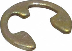 Rotor Clip - 0.147" Groove Diam, 3/16" Shaft Diam, Zinc Yellow Dichromate Steel, E Style External Retaining Rings - 0.029" Groove Width, 0.02" Groove Depth, 0.025" Ring Thickness, Grade 1060-1090 - Americas Industrial Supply