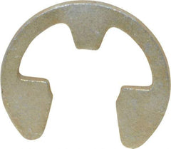 Rotor Clip - 3/16" Groove Diam, 7/32" Shaft Diam, Zinc Yellow Dichromate Steel, E Style External Retaining Rings - 0.029" Groove Width, 0.015" Groove Depth, 0.025" Ring Thickness, Grade 1060-1090 - Americas Industrial Supply