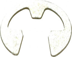 Rotor Clip - 0.21" Groove Diam, 1/4" Shaft Diam, Zinc Yellow Dichromate Steel, E Style External Retaining Rings - 0.029" Groove Width, 0.02" Groove Depth, 0.025" Ring Thickness, Grade 1060-1090 - Americas Industrial Supply