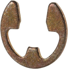 Rotor Clip - 0.303" Groove Diam, 3/8" Shaft Diam, Zinc Yellow Dichromate Steel, E Style External Retaining Rings - 0.039" Groove Width, 0.036" Groove Depth, 0.035" Ring Thickness, Grade 1060-1090 - Americas Industrial Supply