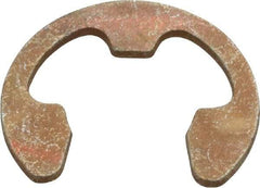 Rotor Clip - 0.396" Groove Diam, 1/2" Shaft Diam, Zinc Yellow Dichromate Steel, E Style External Retaining Rings - 0.046" Groove Width, 0.052" Groove Depth, 0.042" Ring Thickness, Grade 1060-1090 - Americas Industrial Supply