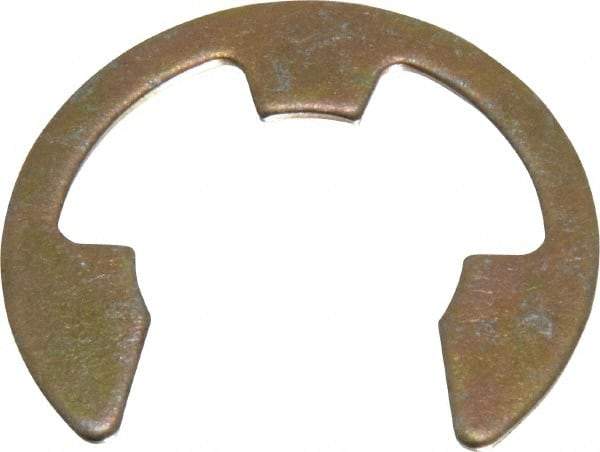 Rotor Clip - 0.835" Groove Diam, 63/64" Shaft Diam, Zinc Yellow Dichromate Steel, E Style External Retaining Rings - 0.056" Groove Width, 0.074" Groove Depth, 0.05" Ring Thickness, Grade 1060-1090 - Americas Industrial Supply