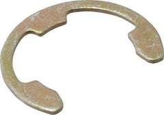 Rotor Clip - 1.079" Groove Diam, 1-3/16" Shaft Diam, Zinc Yellow Dichromate Steel, E Style External Retaining Rings - 0.068" Groove Width, 0.054" Groove Depth, 0.062" Ring Thickness, Grade 1060-1090 - Americas Industrial Supply