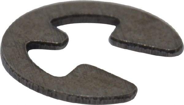 Rotor Clip - 0.052" Groove Diam, 1/16" Shaft Diam, Stainless Steel, E Style External Retaining Rings - 0.012" Groove Width, 0.005" Groove Depth, 0.01" Ring Thickness, Grade 15-7 Grade 632 - Americas Industrial Supply
