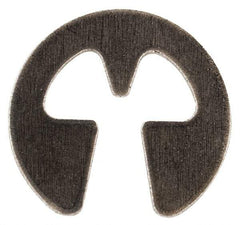 Rotor Clip - 0.079" Groove Diam, 7/64" Shaft Diam, Stainless Steel, E Style External Retaining Rings - 0.02" Groove Width, 0.015" Groove Depth, 0.015" Ring Thickness, Grade 15-7 Grade 632 - Americas Industrial Supply