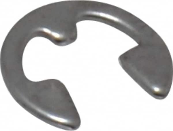 Rotor Clip - 0.095" Groove Diam, 1/8" Shaft Diam, Stainless Steel, E Style External Retaining Rings - 0.02" Groove Width, 0.015" Groove Depth, 0.015" Ring Thickness, Grade 15-7 Grade 632 - Americas Industrial Supply