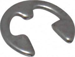 Rotor Clip - 0.095" Groove Diam, 1/8" Shaft Diam, Stainless Steel, E Style External Retaining Rings - 0.02" Groove Width, 0.015" Groove Depth, 0.015" Ring Thickness, Grade 15-7 Grade 632 - Americas Industrial Supply