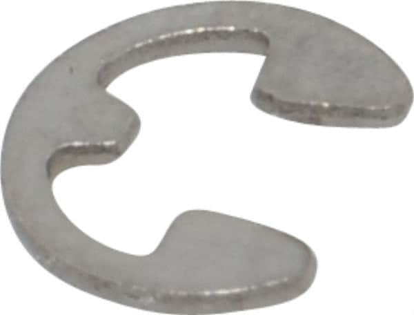 Rotor Clip - 0.116" Groove Diam, 5/32" Shaft Diam, Stainless Steel, E Style External Retaining Rings - 0.029" Groove Width, 0.02" Groove Depth, 0.025" Ring Thickness, Grade 15-7 Grade 632 - Americas Industrial Supply