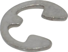 Rotor Clip - 0.116" Groove Diam, 5/32" Shaft Diam, Stainless Steel, E Style External Retaining Rings - 0.029" Groove Width, 0.02" Groove Depth, 0.025" Ring Thickness, Grade 15-7 Grade 632 - Americas Industrial Supply